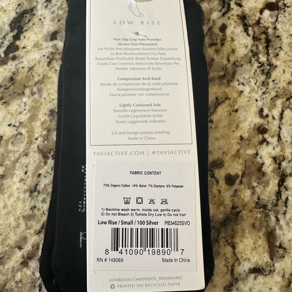 Pure Barre low rise socks. New with tags - Picture 4 of 4